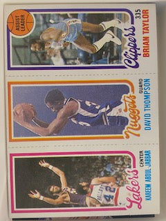 Abdul-Jabbar, Kareem 1980 Topps Thompson/Taylor  135  LAKERS BUCKS