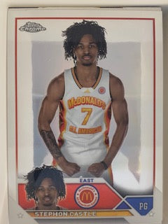 Castle, Stephon 2024 Topps Chrome Mcdonalds refractor 52  ROOKIE SPURS