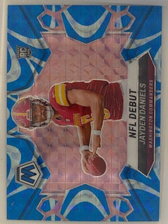 Daniels, Jayden 2024 Panini Mosaic blue reactive 272  ROOKIE COMMANDERS