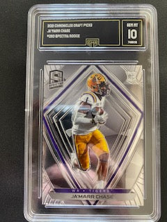 Chase, Ja'Marr 2021 Chronicles draft picks  gma 10  #283  ROOKIE BENGALS