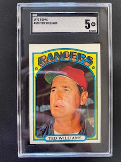 Williams, Ted 1972 Topps SGC 5  #510  RED SOX