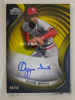 Smith, Ozzie 2022 Topps Chrome black autograph 40/50  #CBAOS  CARDINALS PADRES