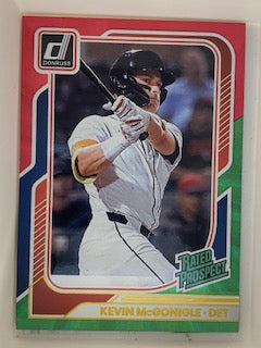 McGonigle, Kevin 2026 Donruss rated prospect red green #157  ROOKIE TIGERS