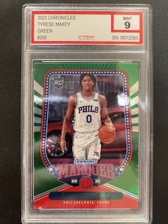 Maxey, Tyrese 2020 Panini chronicles marquee green #260  ROOKIE SIXERS