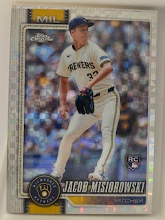 Misiorowski, Jacob 2026 Topp chrome xfractor #196  ROOKIE BREWERS