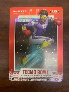 Jefferson, Justin 2025 Bo Jackson Arena Tecmo J-Jetts red scoreboard  #sb746  VIKINGS