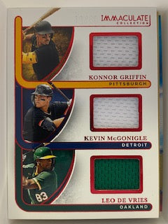 Griffin, Konnor  McGonigle, Kevin  2026 Panini Immaculate jerseys  2/49  #trikkl  ROOKIE PIRATES TIGERS