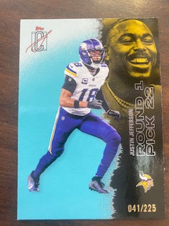 Jefferson, Justin 2025 Topps Signature teal 41/225  #36  VIKINGS