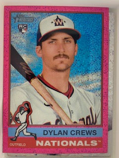 Crews, Dylan 2025 Topps Heritage pink sparkle #247  ROOKIE NATIONALS
