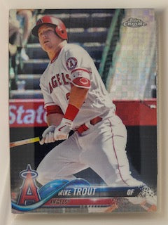 Trout, Mike 2018 Topps chrome xfractor #100 ANGELS
