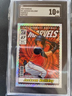 Holliday, Jackson 2023 Donruss Marvels rapture SGC 10  #m3  ROOKIE ORIOLES COWBOYS