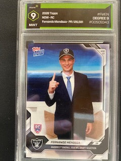 Mendoza, Fernando 2026 Topps Now Degree 9  #fmen  ROOKIE RAIDERS