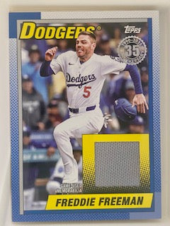 Freeman, Freddie 2025 Topps 1990 game used patch #90ruff  DODGERS BRAVES