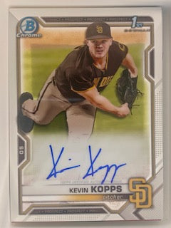 Kopps, Kevin 2022 Bowman Chrome autograph 1st  @cdakk  ROOKIE RAZORBACKS