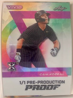 Kozeal, Cam  2024 Leaf Vivid pre-production proof  1/1  ROOKIE RAZORBACKS