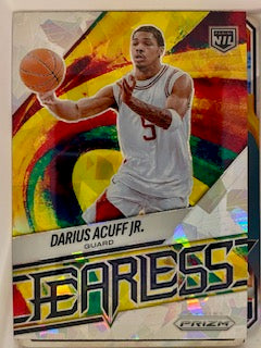 Acuff, Darius Jr.  2025 Prizm NIL fearless ice  #17  ROOKIE KINGS RAZORBACKS