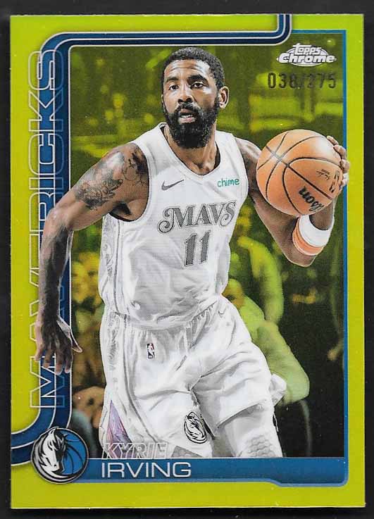 Irving, Kyrie 2025 Topps chrome yellow 38/275  #40  MAVERICKS CAVALIERS CELTICS