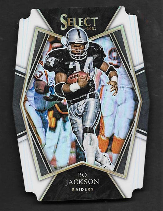 Jackson, Bo 2021 Select premier white die cut 86/99 #139  ROYALS RAIDERS