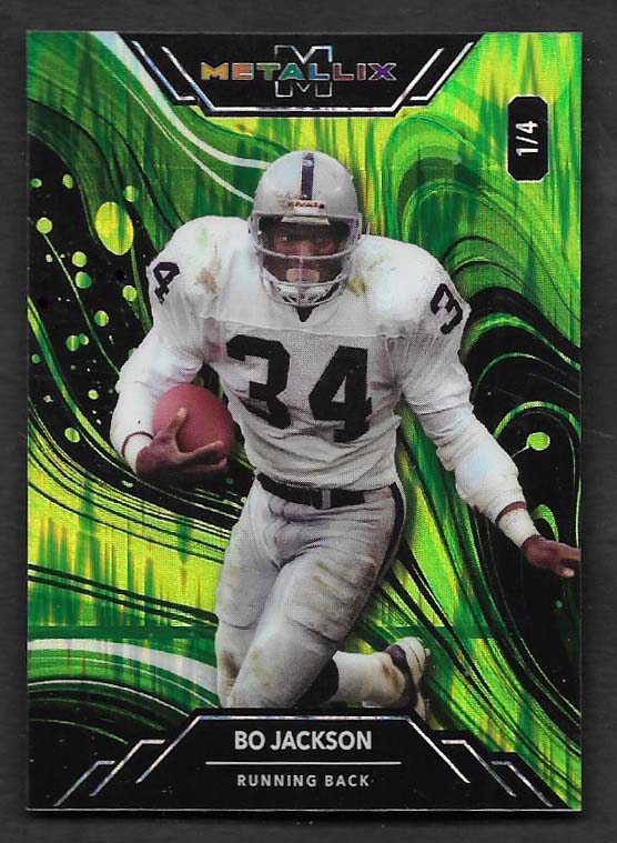Jackson, Bo 2025 Wild Card metallix green 1/4  #wmpbj  RAIDERS ROYALS