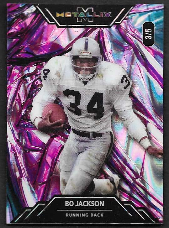 Jackson, Bo 2025 Leaf metallix purple 3/5  # wmpbj  RAIDERS ROYALS
