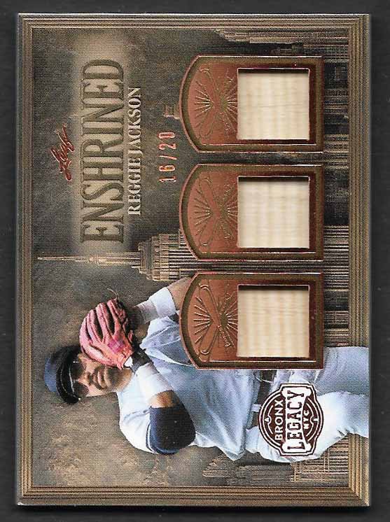 Jackson, Reggie 2025 Leaf Bronx legacy enshrined 16/20 bat #e17  YANKEES