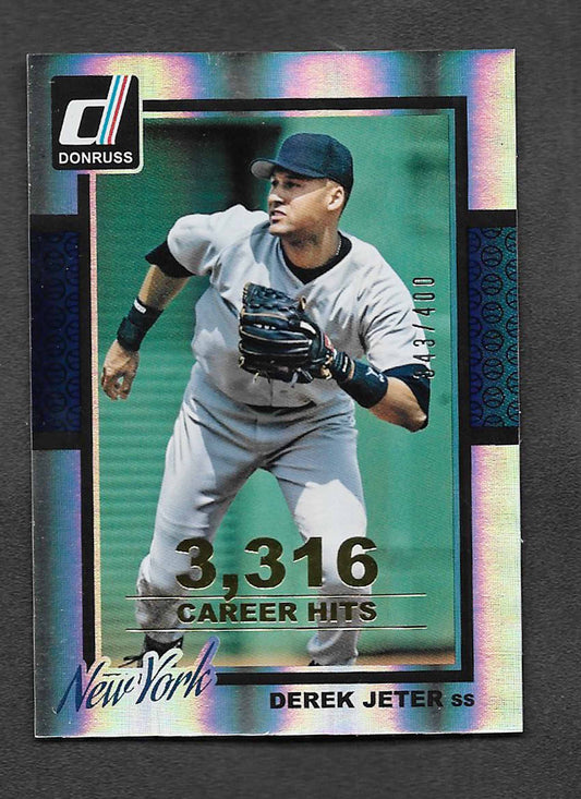 Jeter, Derek 2014 Donruss HOF Stats 343/400