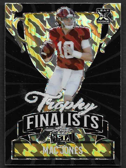 Jones, Mac 2021 Leaf Metal XRC Trophy Black Lava #tr03  15/15  ROOKIE PATRIOTS 49ERS