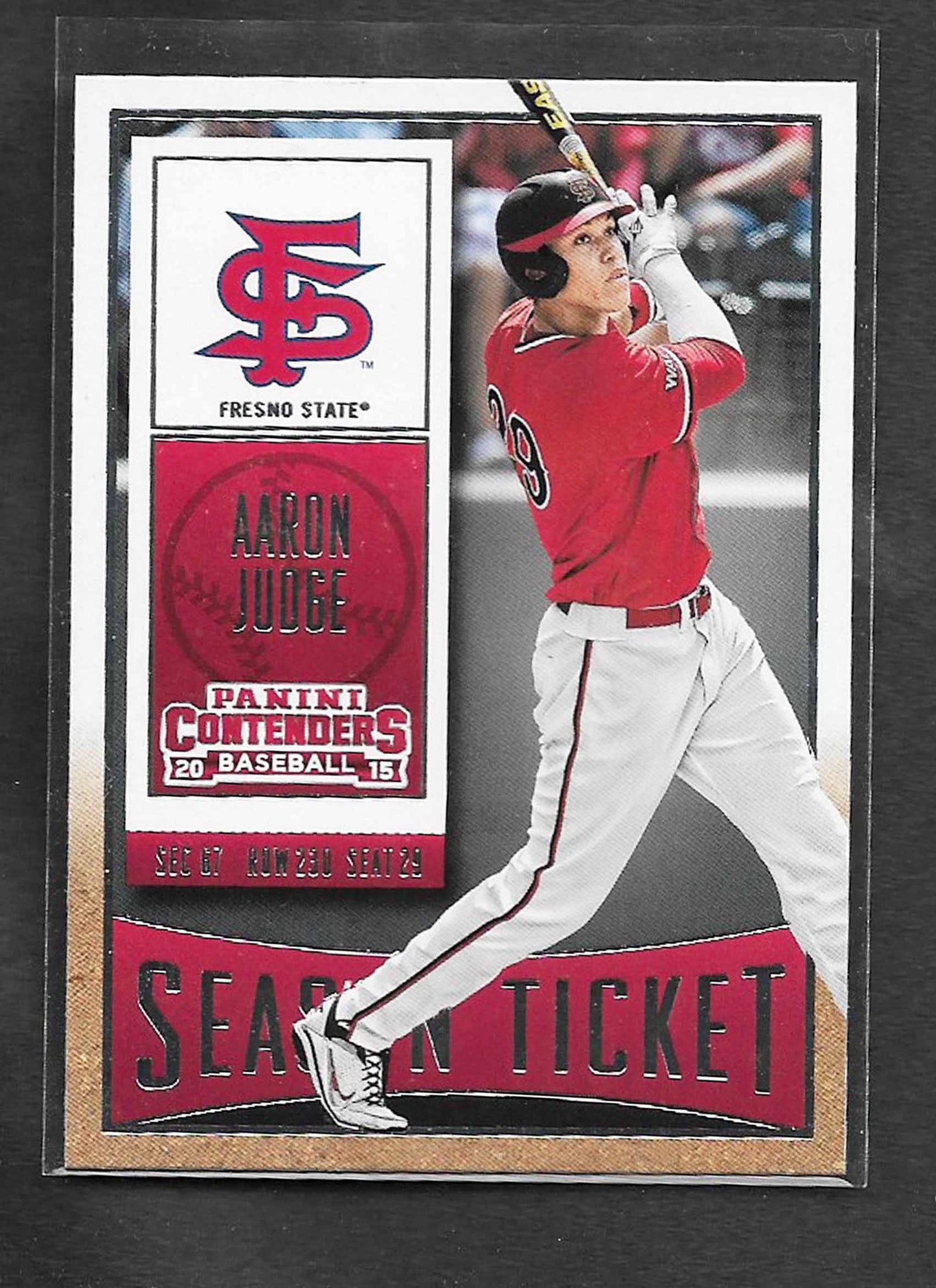 Judge, Aaron 2015 Panini Season Ticket #3  YANKEES  PRE ROOKIE