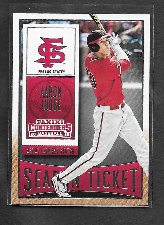 Judge, Aaron 2015 Panini Season Ticket #3  YANKEES  PRE ROOKIE