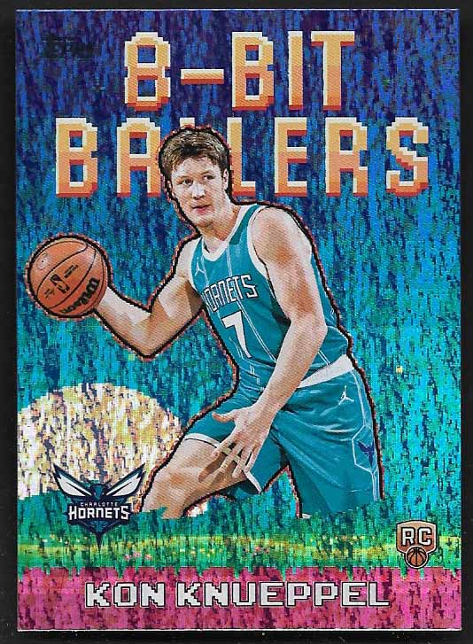 Knueppel, Kon 2025 Topps 8 bit baller holo foil #8b34  ROOKIE HORNETS