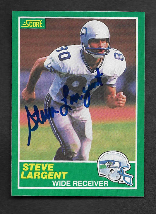 Largent, Steve 1989 Score HOF autograph TTM #225