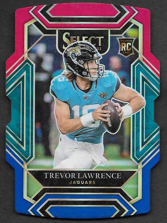 Lawrence, Trevor 2021 Select club level red blue die cut #243  ROOKIE JAGUARS