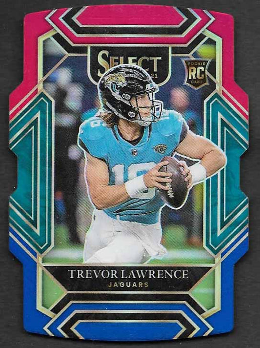 Lawrence, Trevor 2021 Select club level red blue die cut #243  ROOKIE JAGUARS