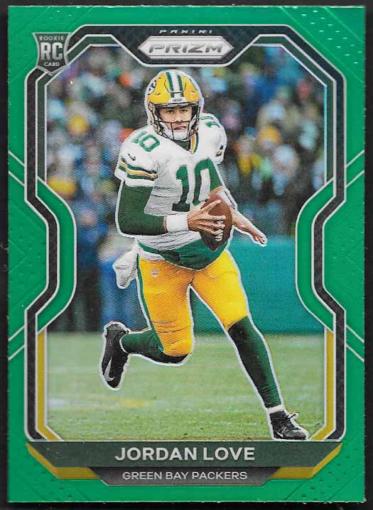 Love, Jordan 2020 Prizm green #363  ROOKIE PACKERS