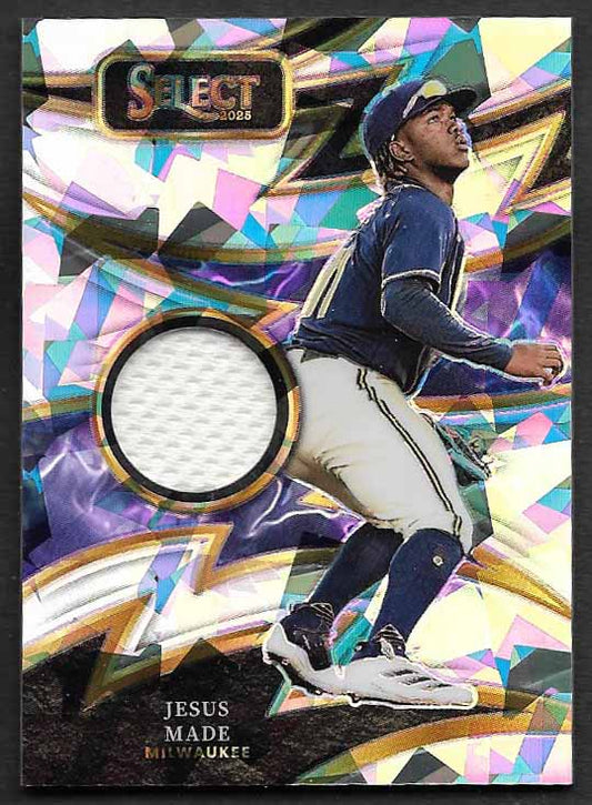 Made, Jesus 2025 Select sparks ice memorabilia #spjm  ROOKIE BREWERS