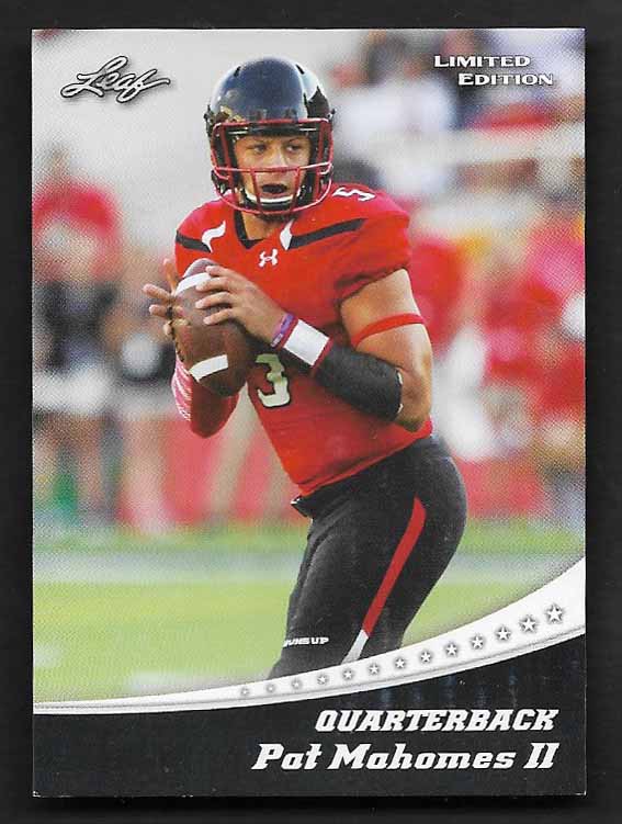 Mahomes, Patrick 2017 Leaf Limited #13  ROOKIE CHIEFS