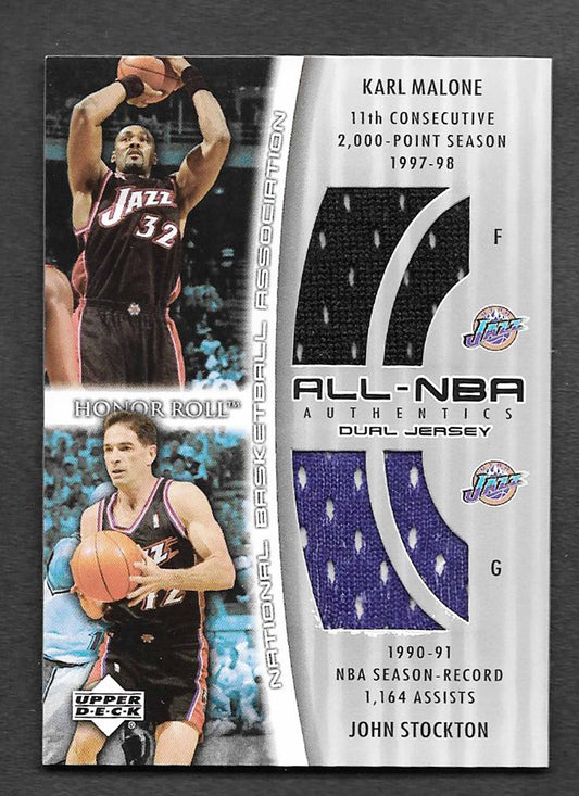 Malone, Karl 2003 UD all nba stockton jerseys #kmjsj