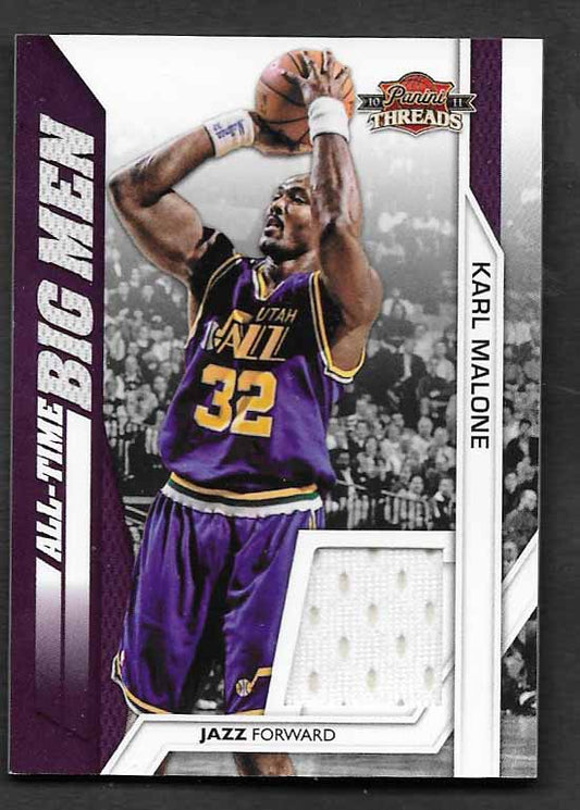 Malone, Karl 2010 Panini Threads all time big men jersey #11  163/399  JAZZ
