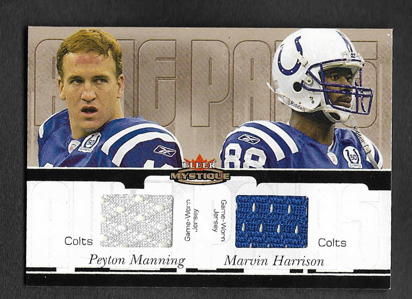 Manning, Peyton 2003 Fleer HOF Awe Pairs Jersey Harrison 165-199 #ap-pm/mh