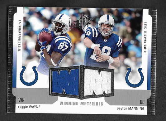 Manning, Peyton 2005 SPX HOF Winning Materials Wayne #wm-wm