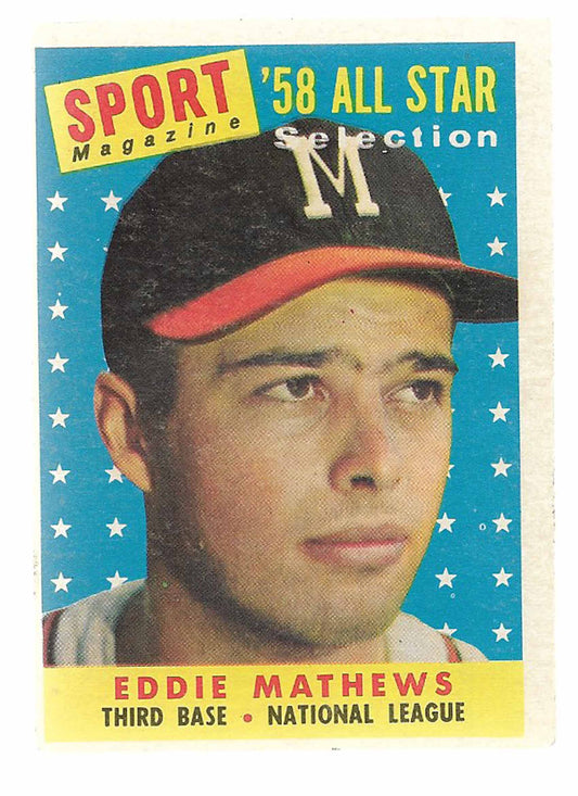 Mathews, Eddie 1958 Topps HOF all star low
