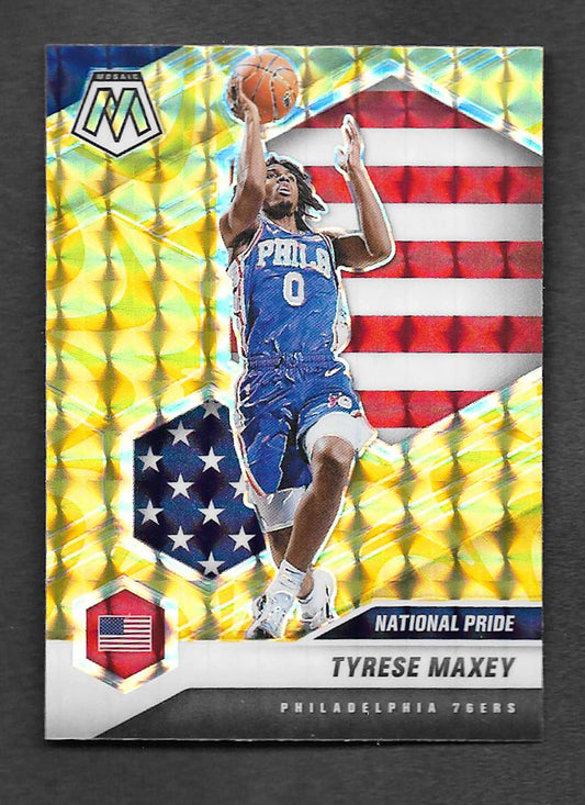 Maxey, Tyrese 2020 Panini Mosaic yellow reactive #259