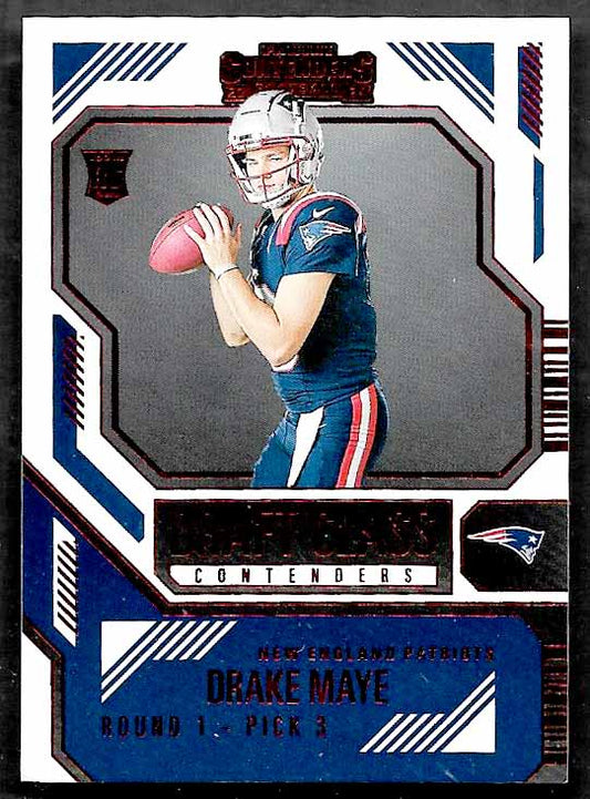 Maye, Drake 2024 Panini Contenders draft class red #3  ROOKIE PATRIOTS
