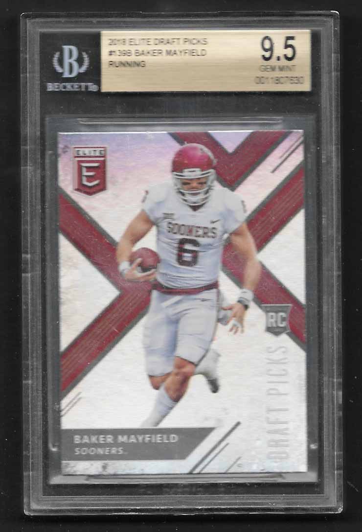 Mayfield, Baker 2018 Elite Draft Picks #139B Gem 9.5  SOONERS BUCCANEERS