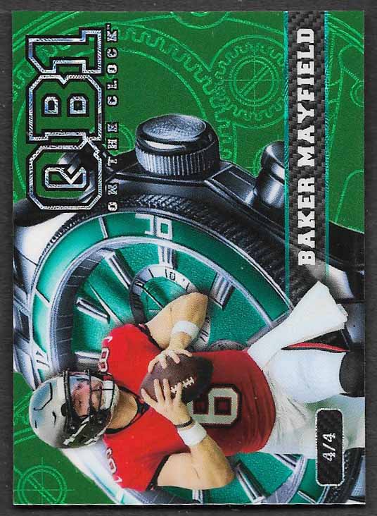 Mayfield, Baker 2024 Wild Card On the clock 4/4 #ocw-gn-bm2  ROOKIE SOONERS BUCCANEERS