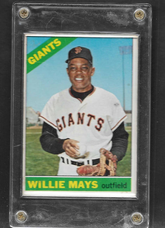 Mays, Willie 1966 Topps HOF #low book price