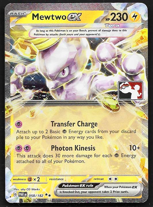 Mewtwo ex prize pack stamped #58