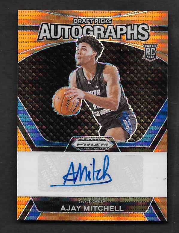 Mitchell, Ajay 2024 Prizm draft picks autographs orange 4/49  #dpaajm  ROOKIE THUNDER