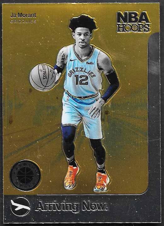 Morant, Ja 2019 Hoops Premium Arriving Now holo #12  ROOKIE GRIZZLIES