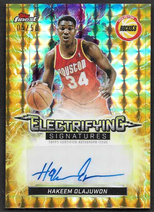Olajuwon, Hakeem 2026 Topps Finest electrifying signitures 5/50  #esgho  ROCKETS
